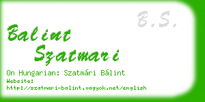 balint szatmari business card